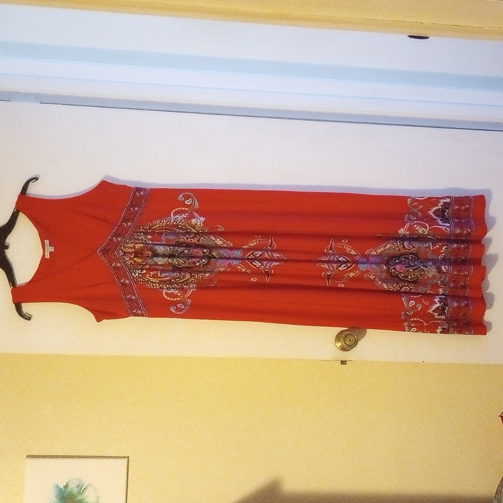 Beautiful Sandra Darren Bohemian Maxi-Dresa Great Condition Size 12